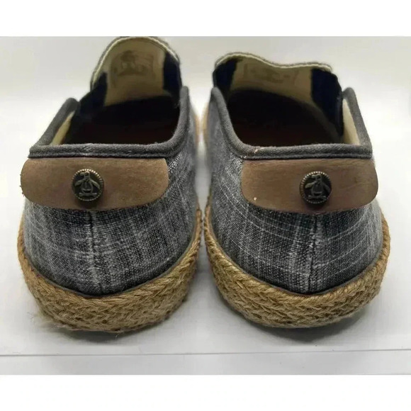Original Penguin Espy Blue Linen Men's Slip-On Loafer Shoes Jute Espadrille 8.5 - Picture 4 of 15